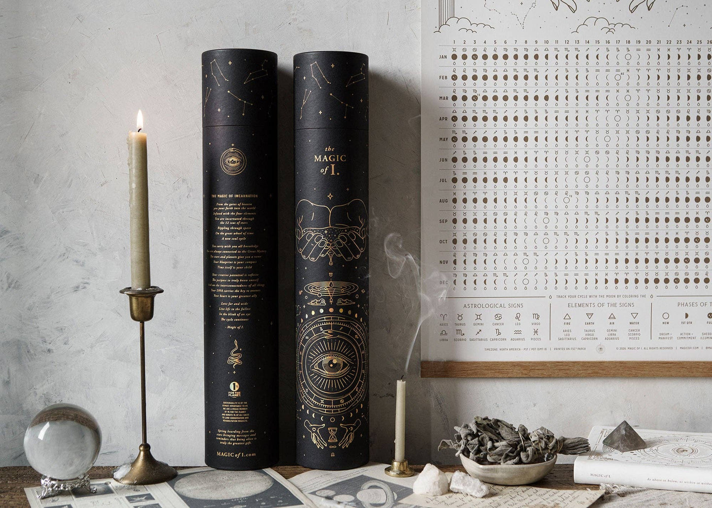 2026 Moon Phases + Signs Calendar