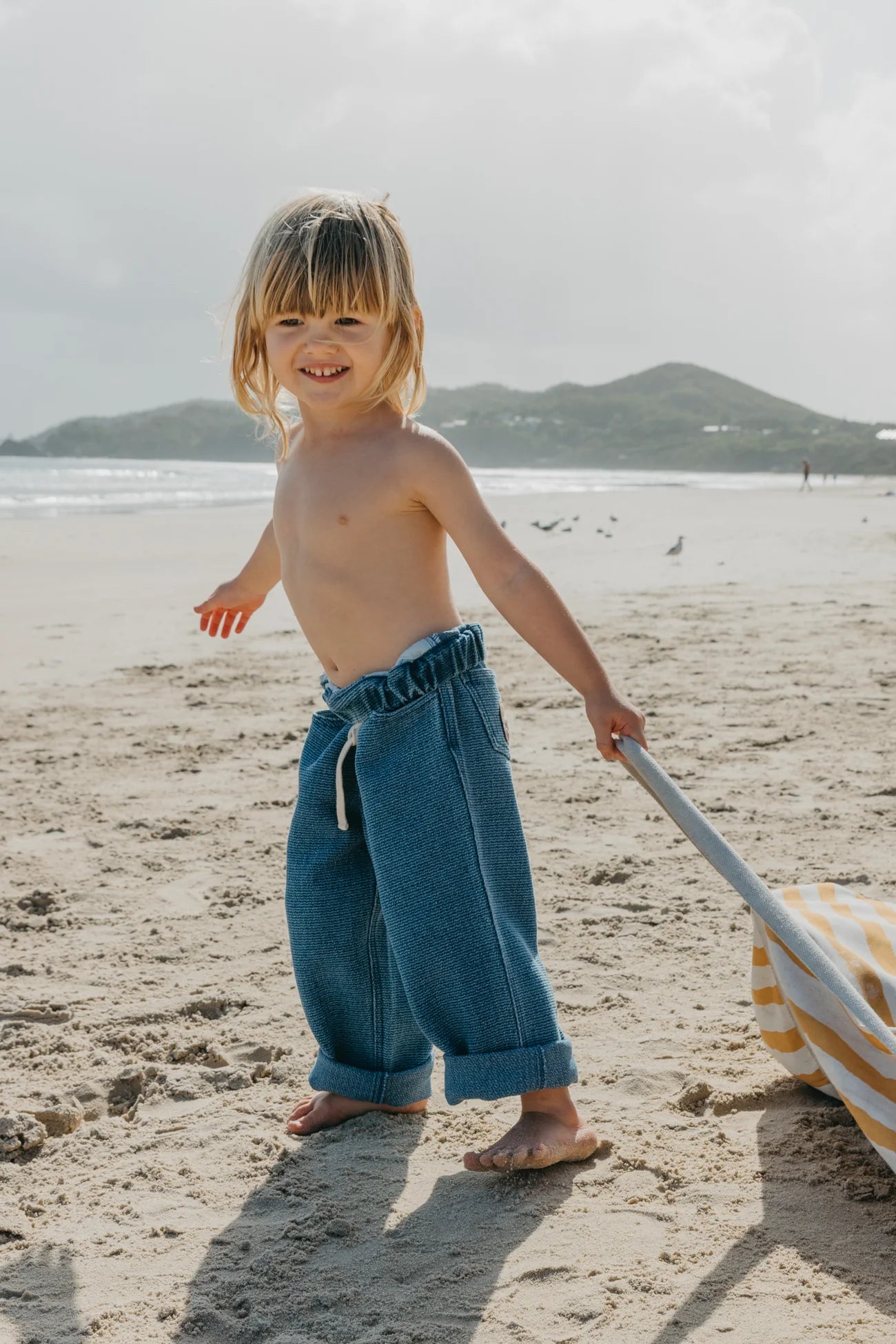 Textured Baggy Jeans Kids