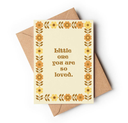 Little One You Are So Loved - Vintage Retro Greeting card