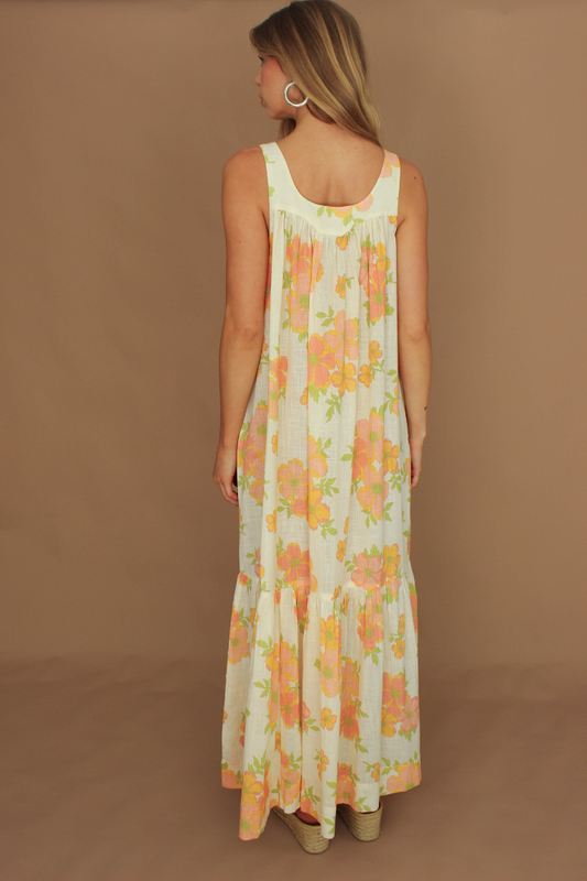 Juliette Button Down Maxi Dress - Bloom