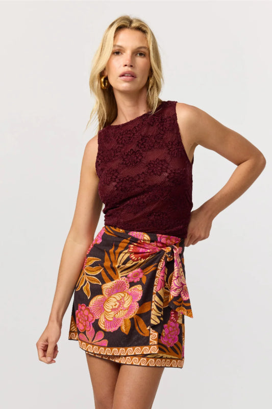 November - Freya Tank Top - Merlot