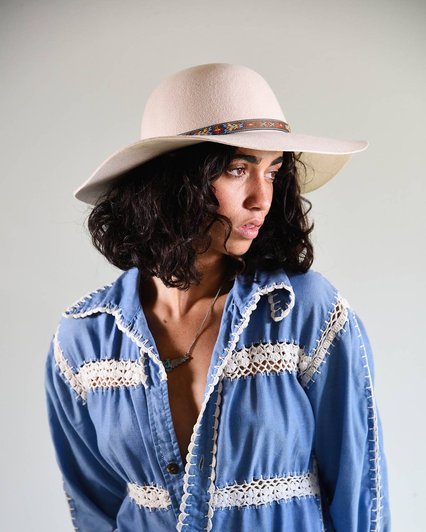 Floppy Felt Hat - Cream | UNISEX