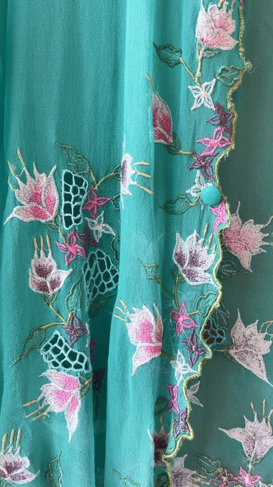 RENEW | Aqua Shawl Top - Size S