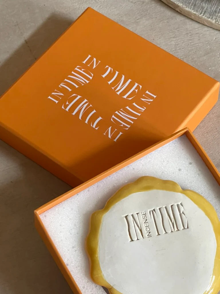 Hibiscus Ceramic Incense Holder