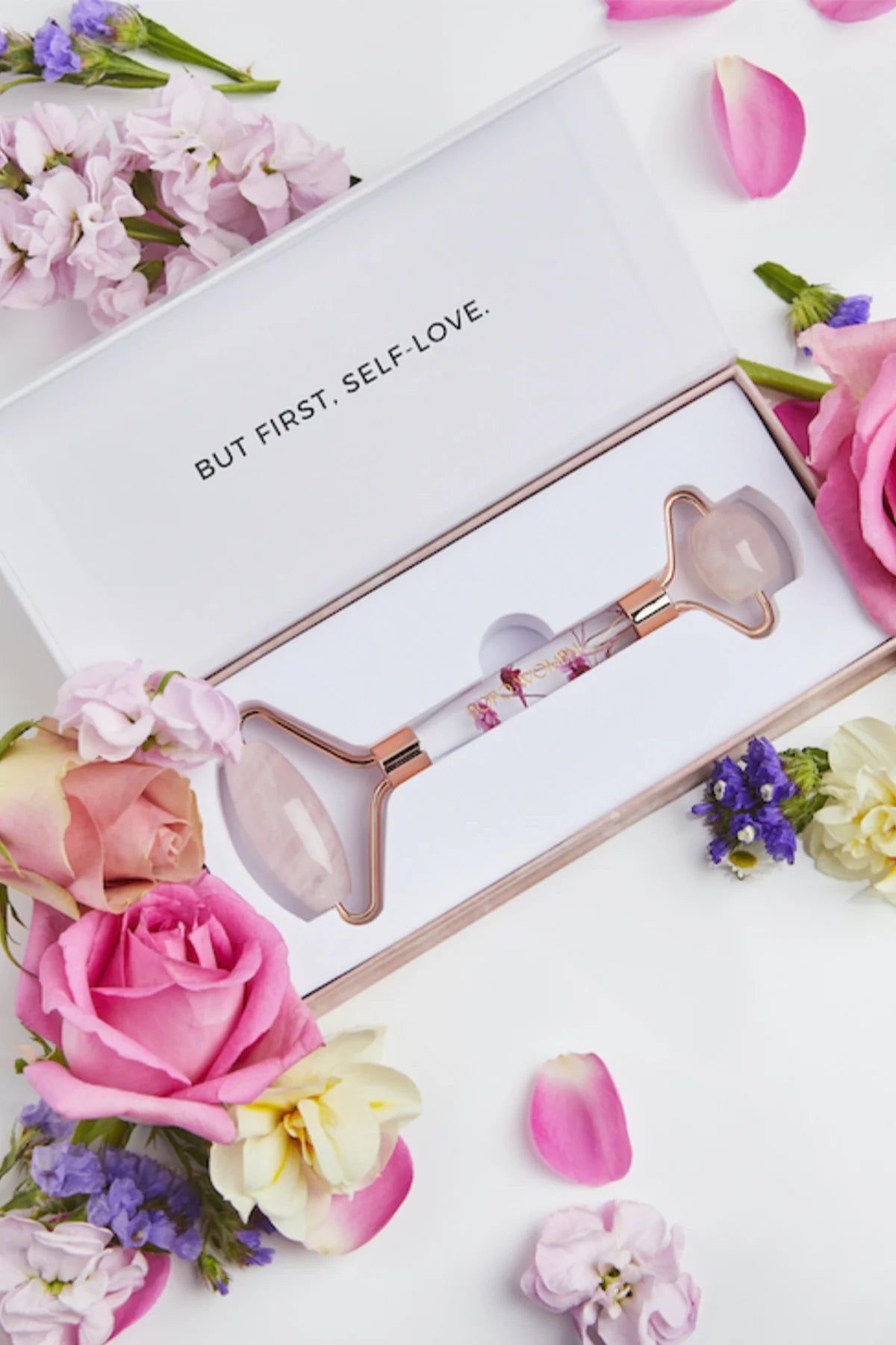 Floral Quartz Facial Roller