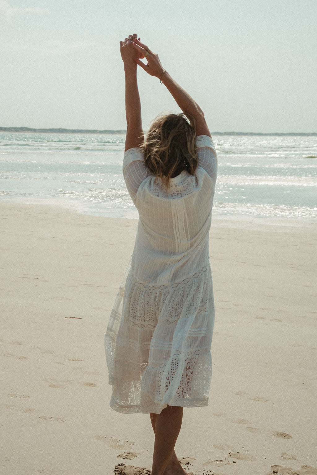 Elizabeth Midi Dress - White