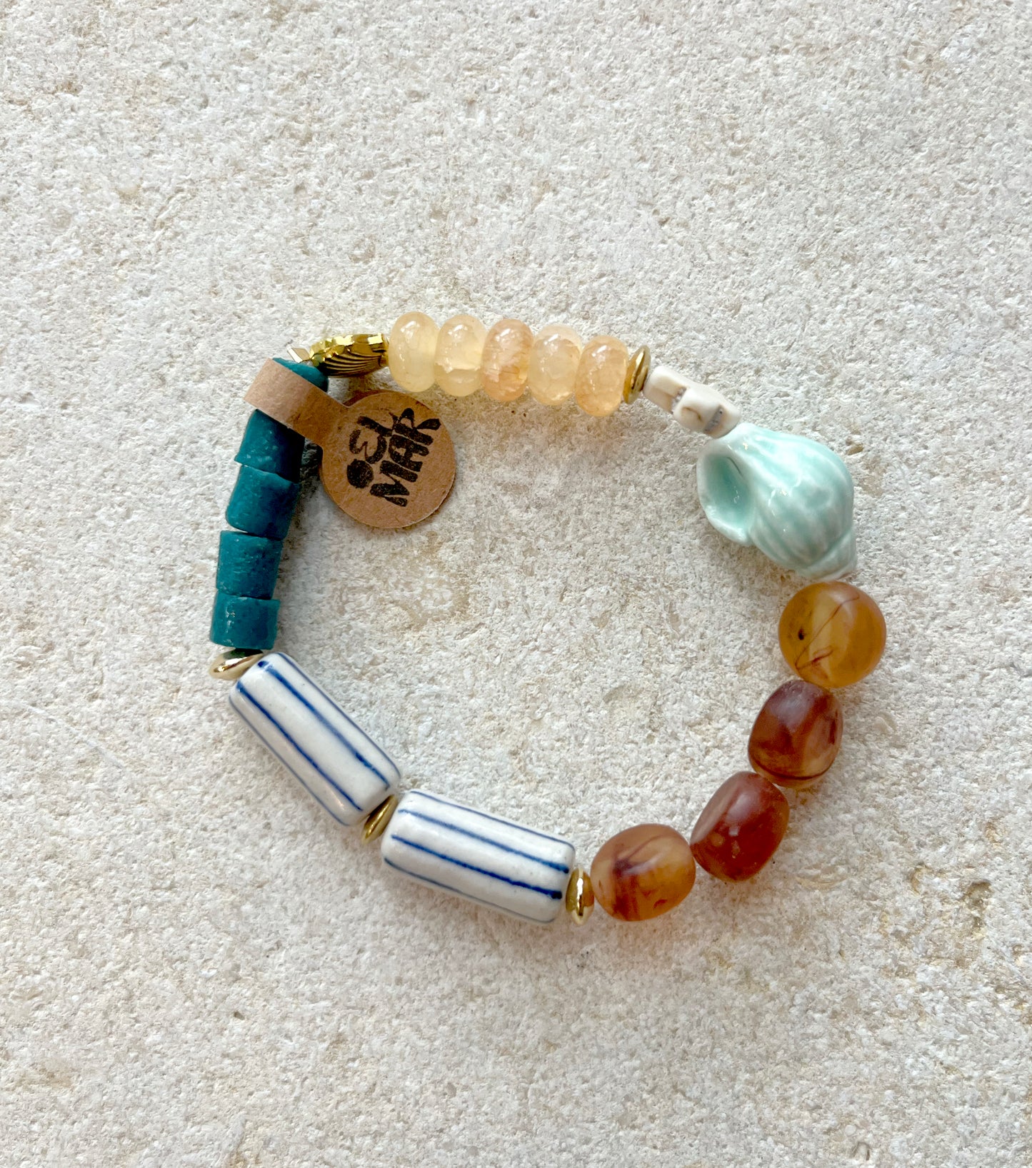 El Mar Ceramic and Gemstone Bracelet