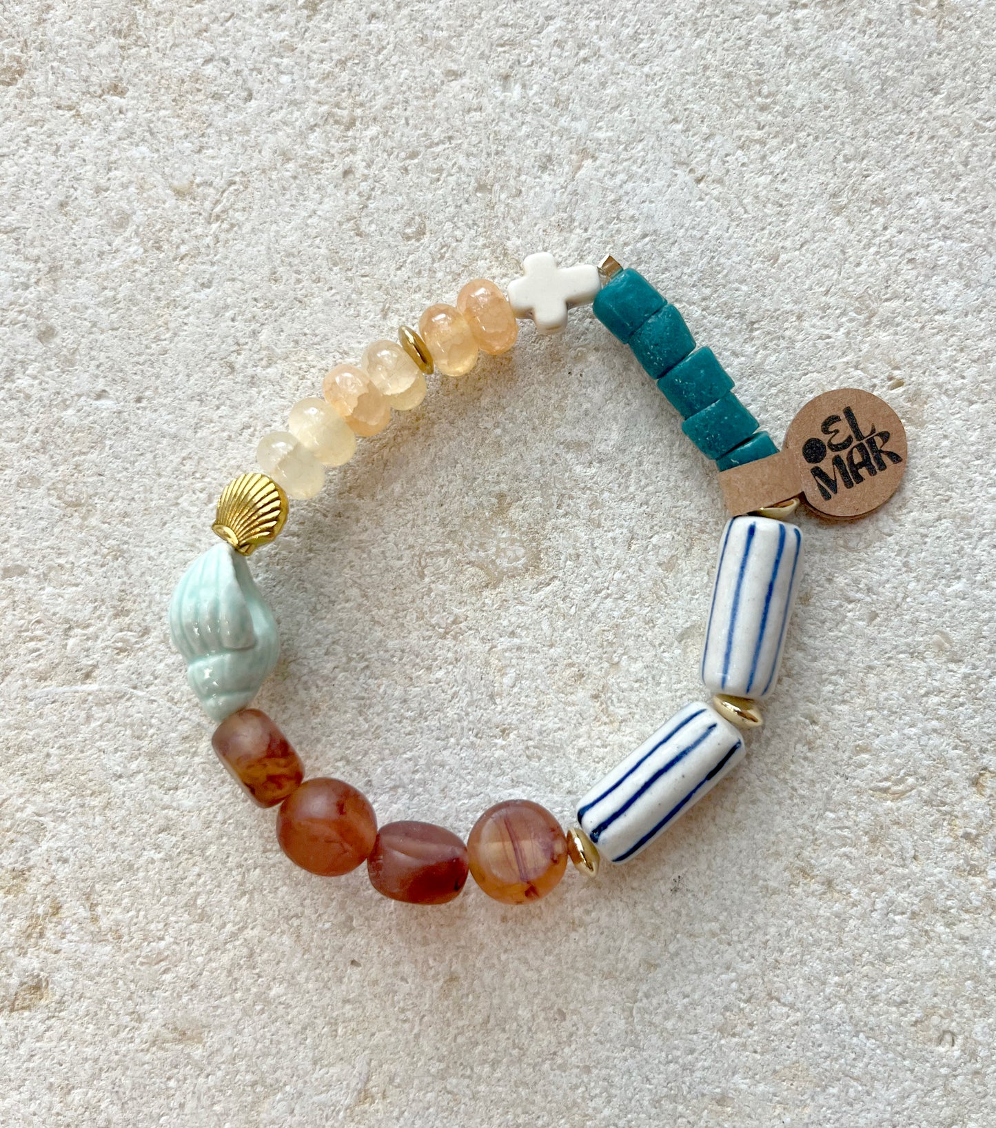 El Mar Ceramic and Gemstone Bracelet