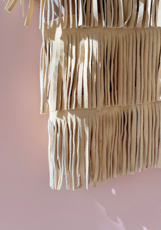 RENEW | Leather Fringed Top