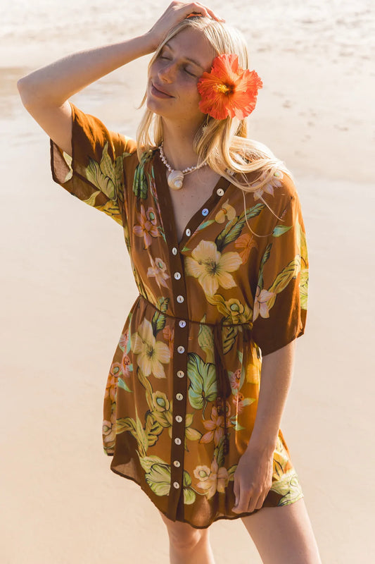 Lois Shirt Dress - Marigold