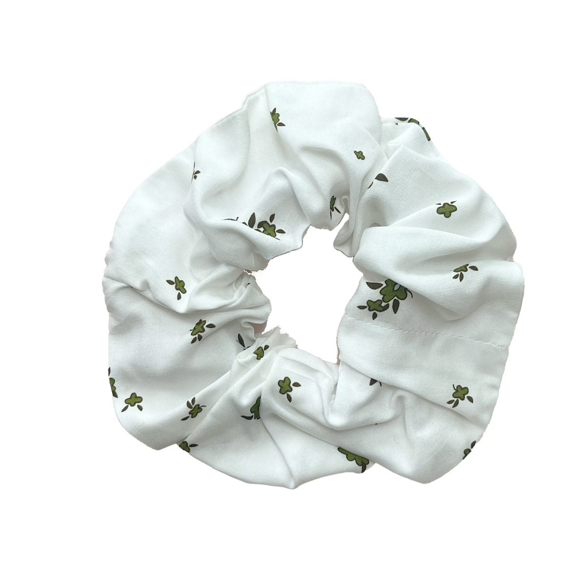 Remnant Scrunchie - White Ditsy