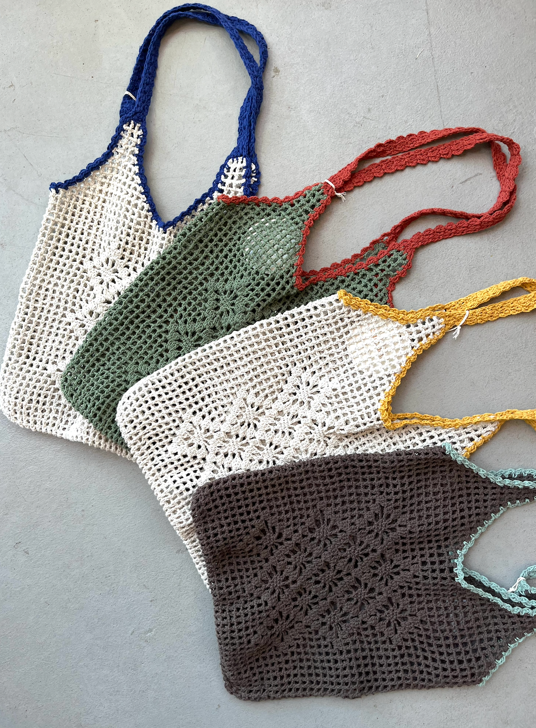 The Sunday Crochet Bag | Cream/Cobalt