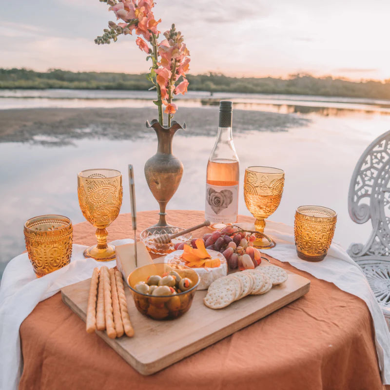 Goblet Glasses Amber - Set of 2