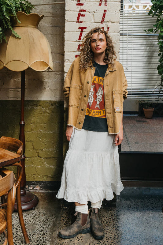 Weston Mustard Denim Jacket | Unisex