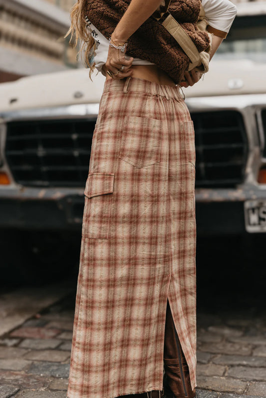 Benson - Plaid Maxi Skirt