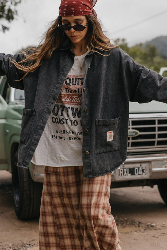 Carter Light Denim Jacket | Washed Black