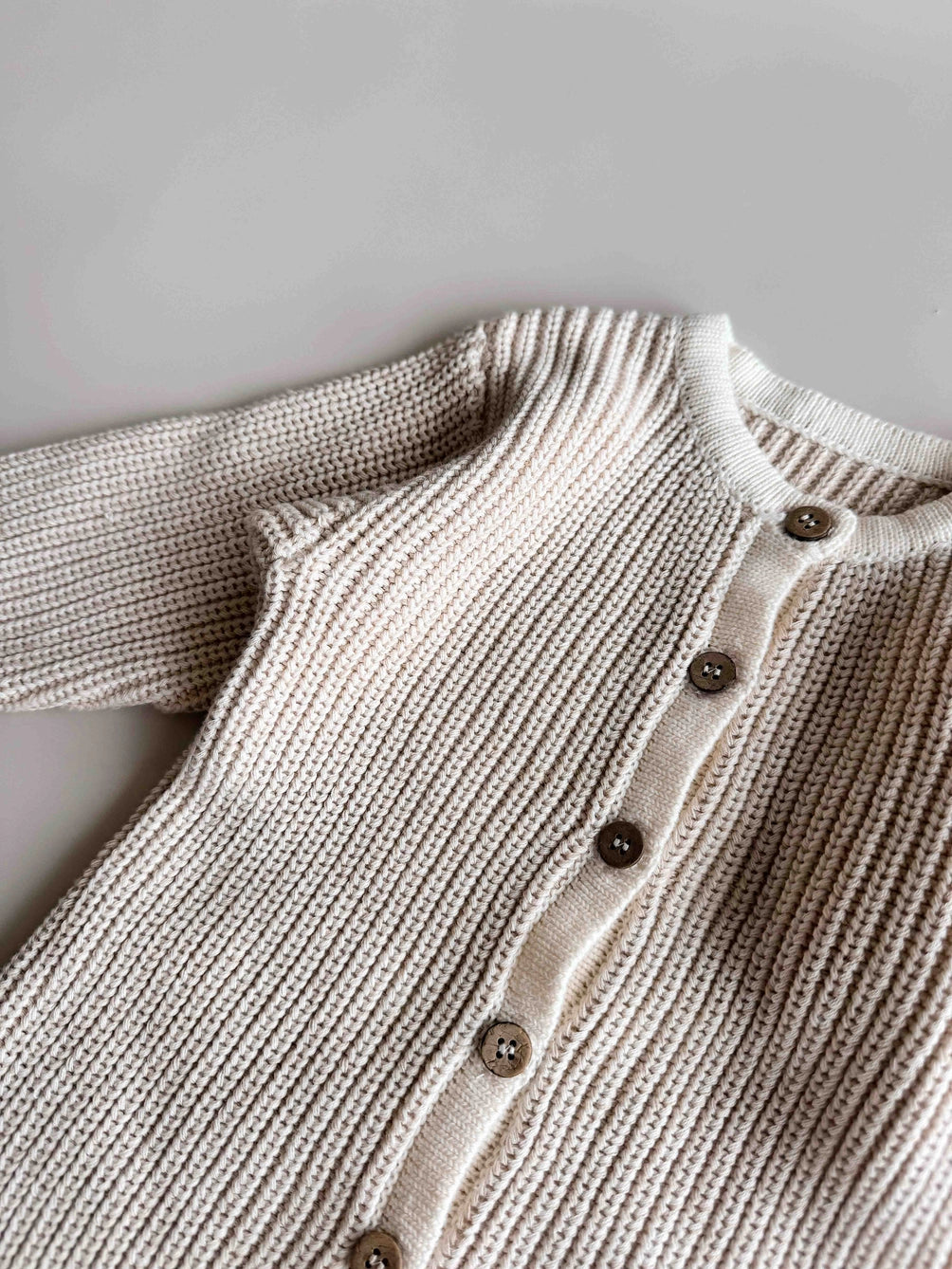 Chunky Full Romper - Oat