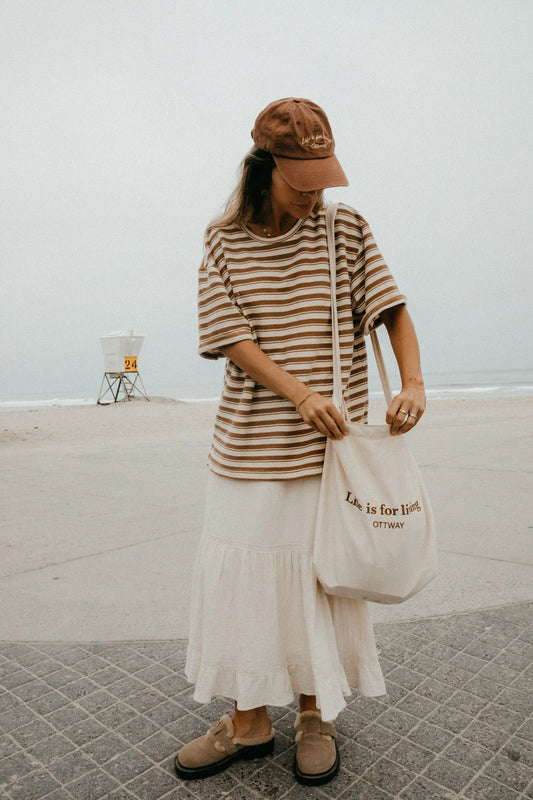Stripe Textured Tee | Unisex