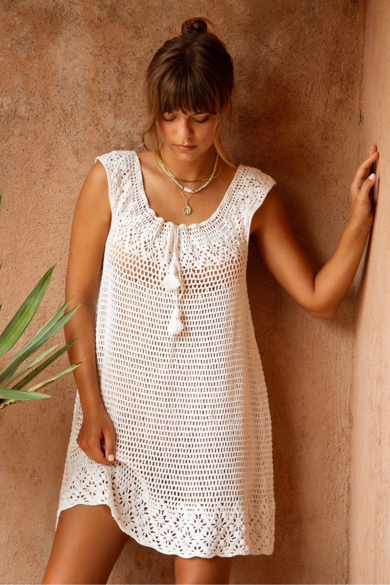 Maggie Crochet Mini Dress