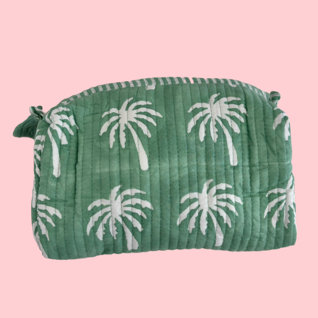 Palm Tree Cosmetic Bag - Large