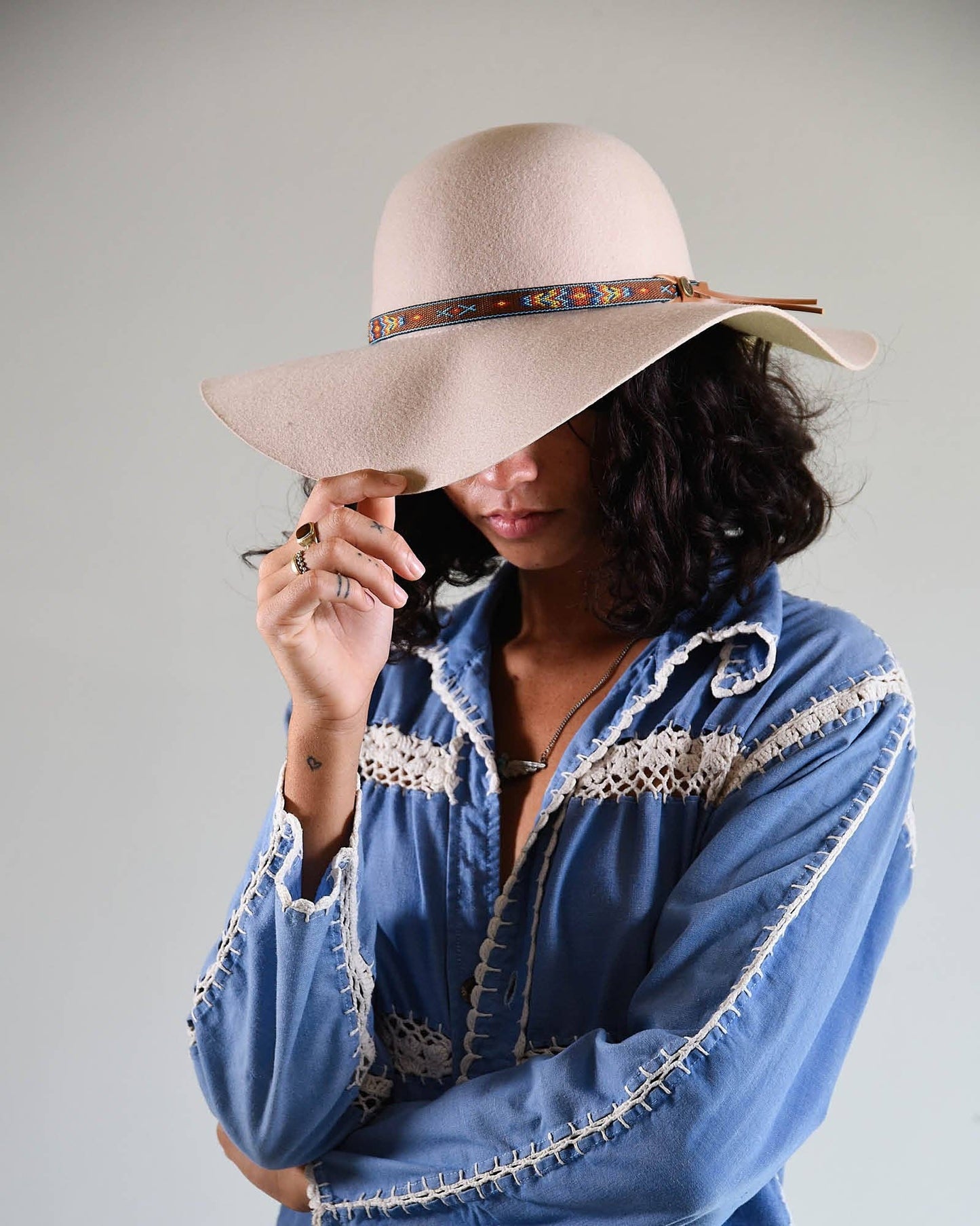 Floppy Felt Hat - Cream | UNISEX