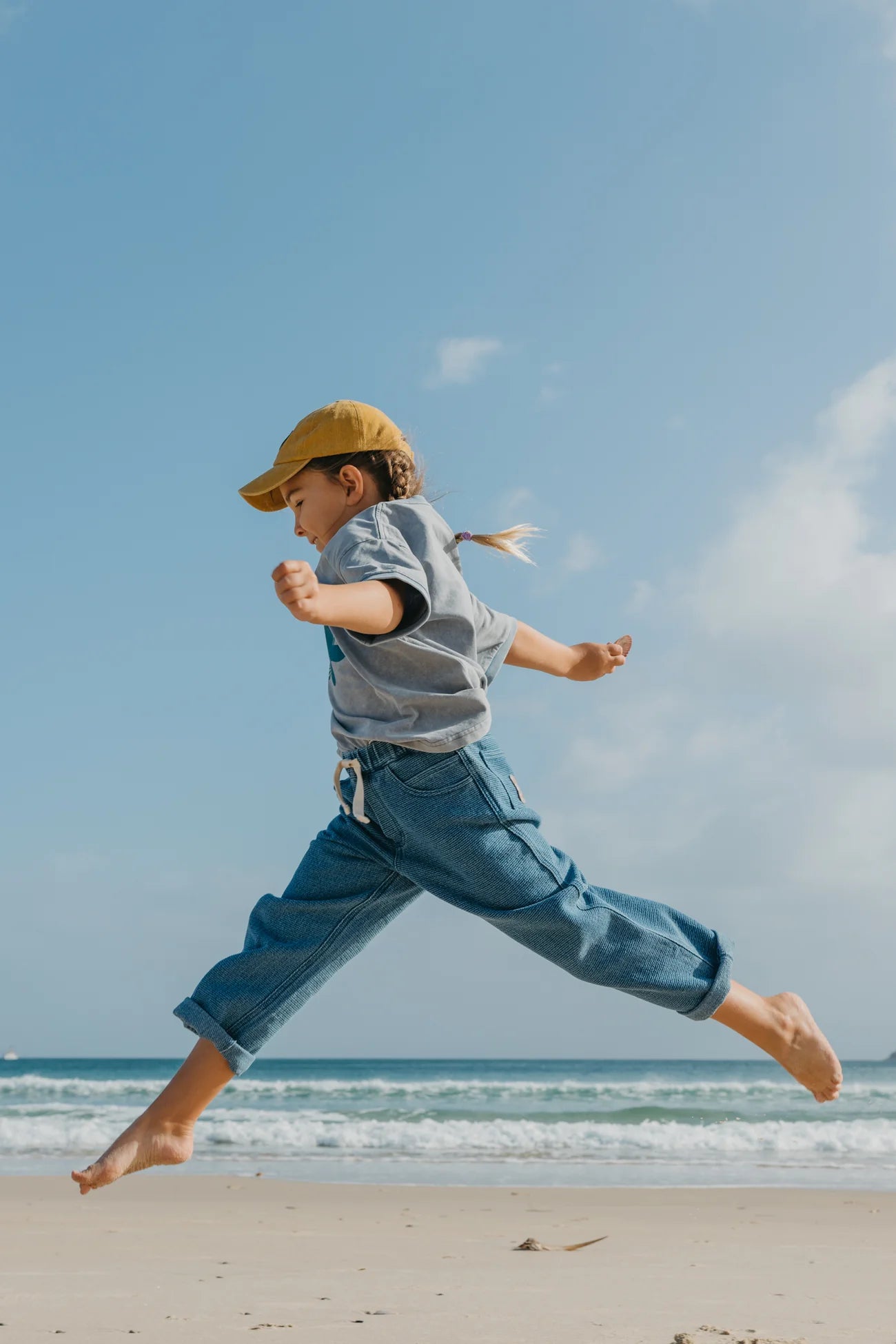 Textured Baggy Jeans Kids