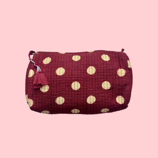 Cosmetic Bag - Chocolate Polka