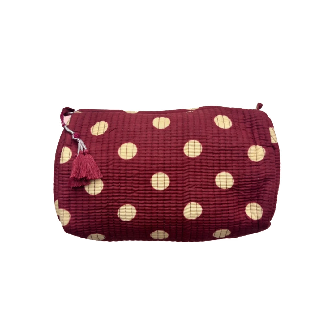 Cosmetic Bag - Chocolate Polka