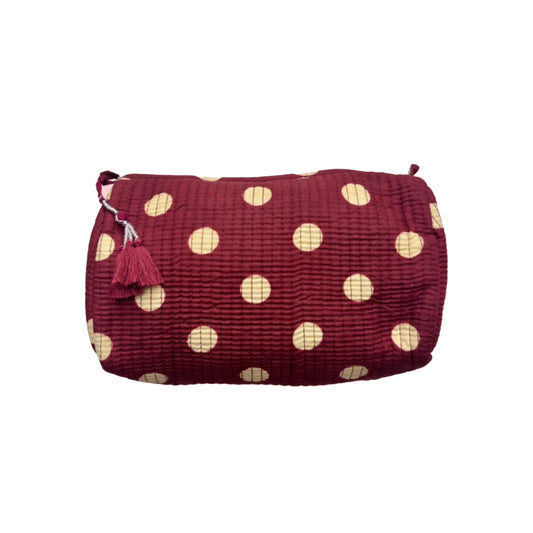 Cosmetic Bag - Chocolate Polka
