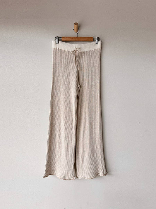 Women's Fine Rib Pants - Sand