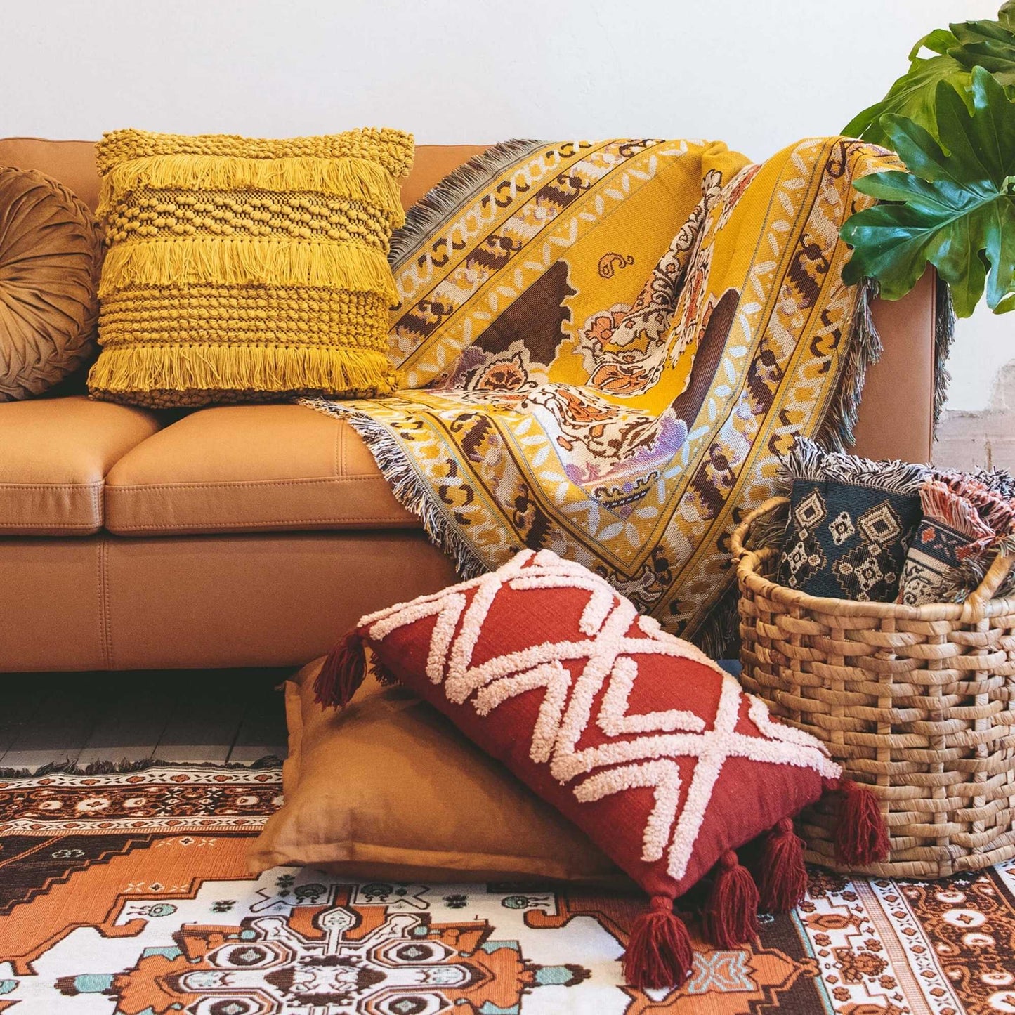 'Here Comes The Sun' Woven Picnic Rug/Throw: Regular 130x160cm