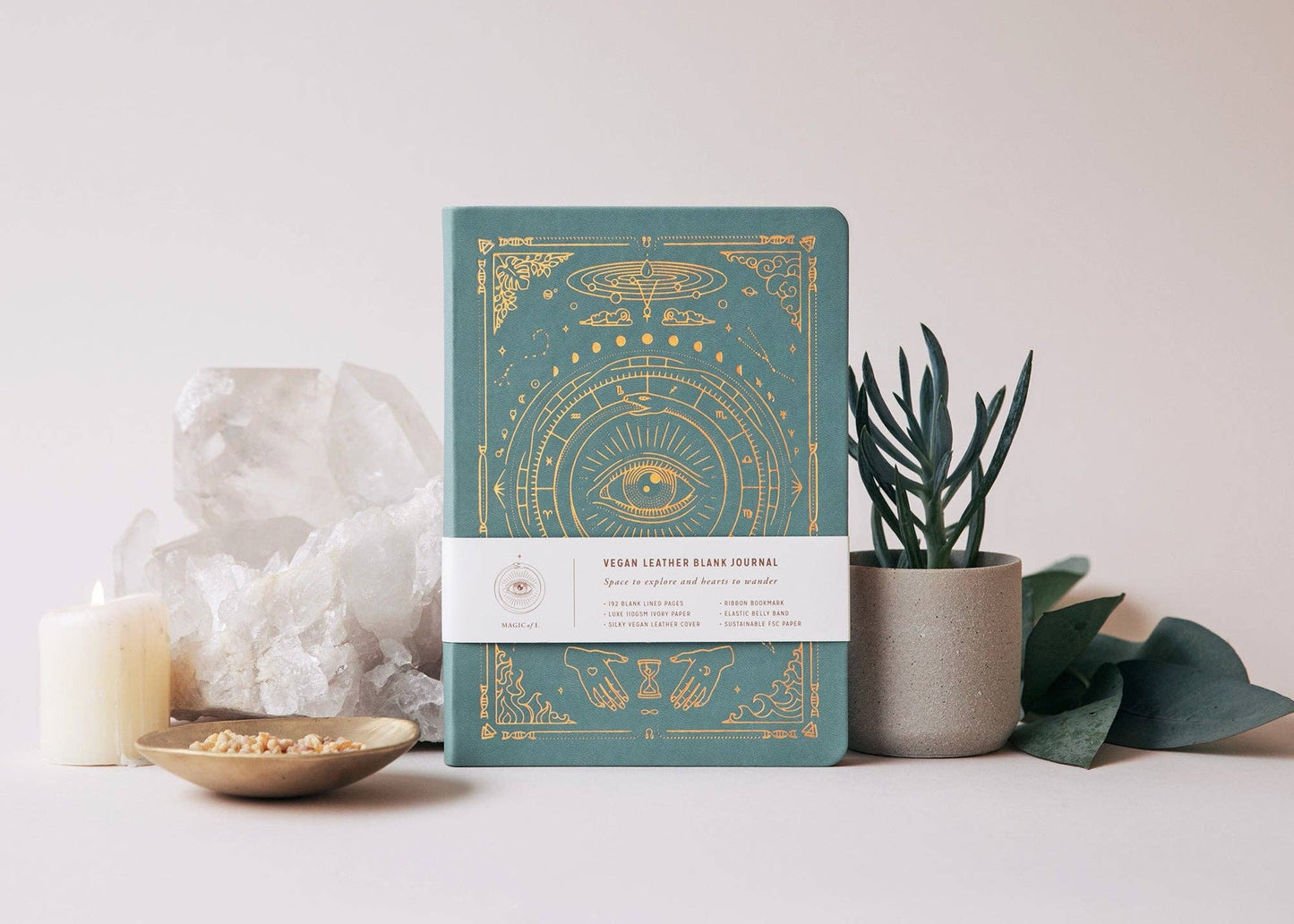 A5 Origins Vegan Leather Journal - Teal