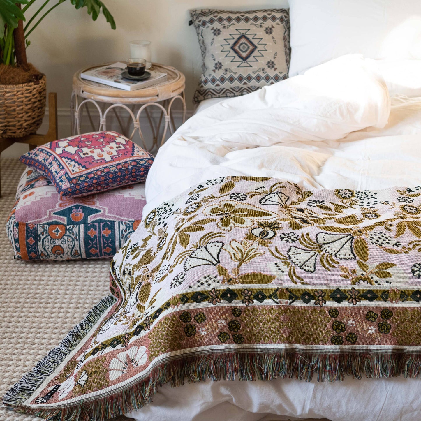 'Strawberry Fields' Woven Scatter Cushion Cover