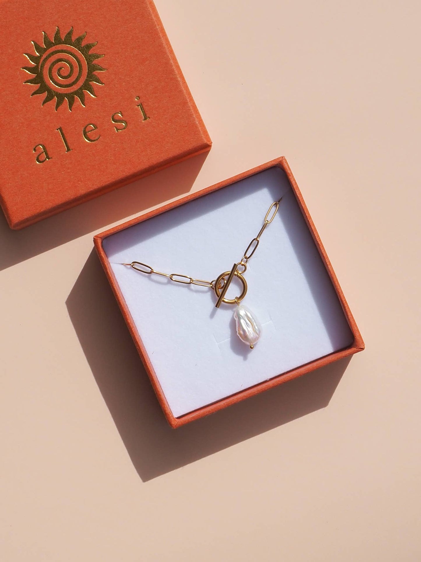 18K Gold Freshwater Keshi Pearl Necklace