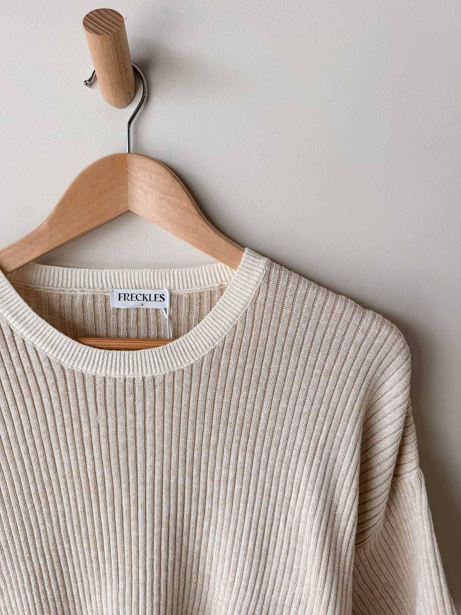 Women's Fine Rib Top - Sand