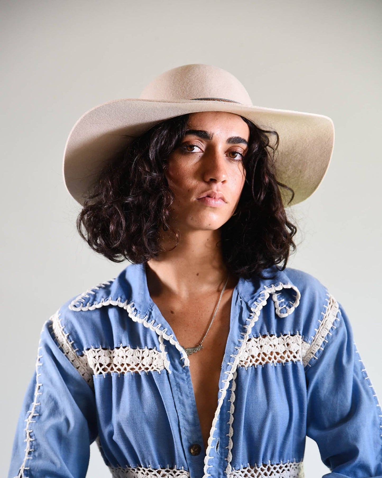 Floppy Felt Hat - Cream | UNISEX