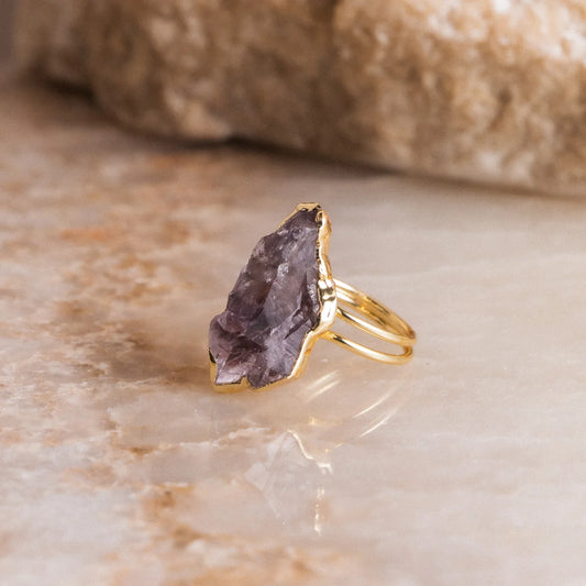 KARIS AMETHYST RING ADJUSTABLE
