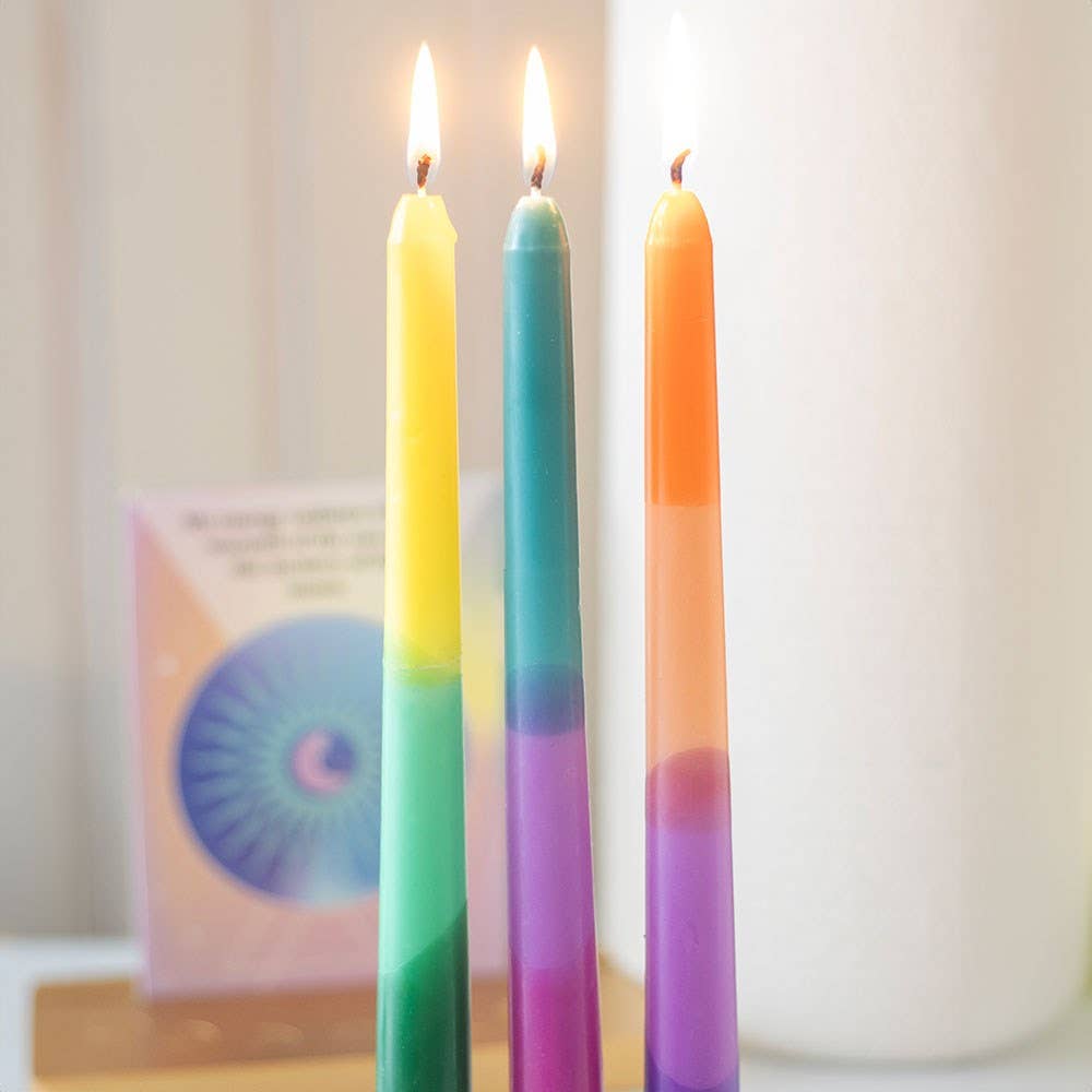 Ombre Dipped Aura Energy Taper Candle