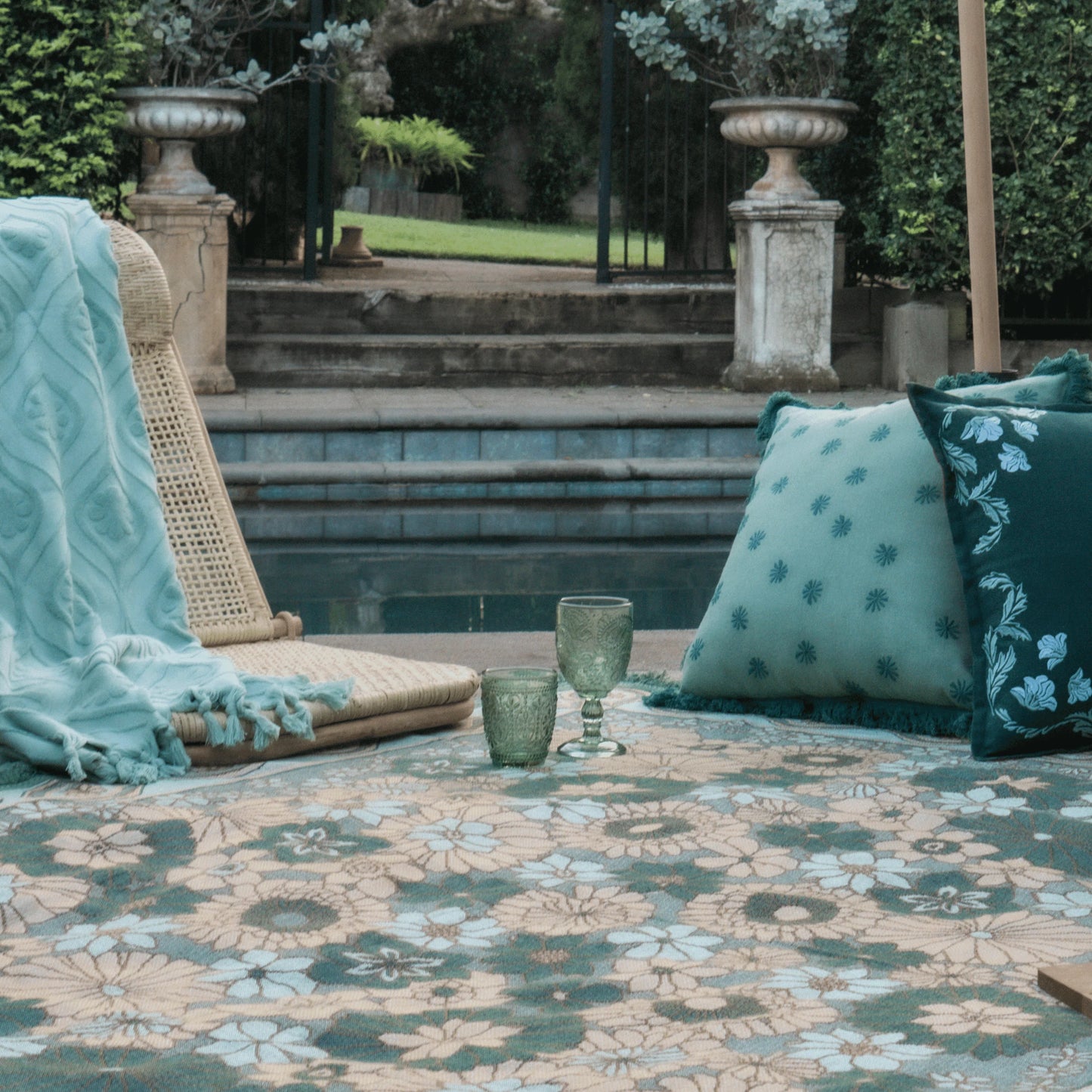 Goblet Glasses Green - Set of 2