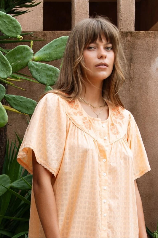 Betty Embroidered Smock Dress