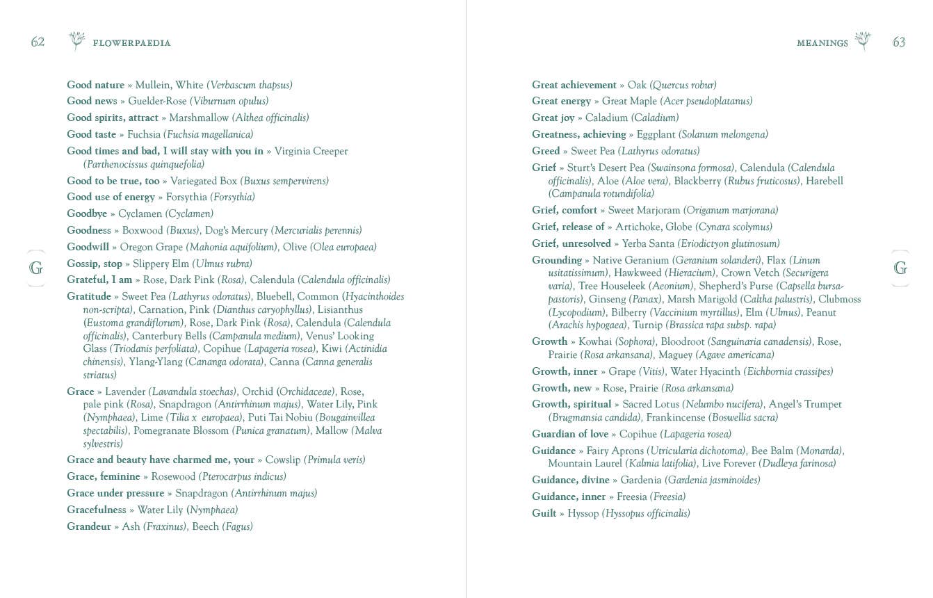 Flowerpaedia: 1000 Flowers and Their Meanings