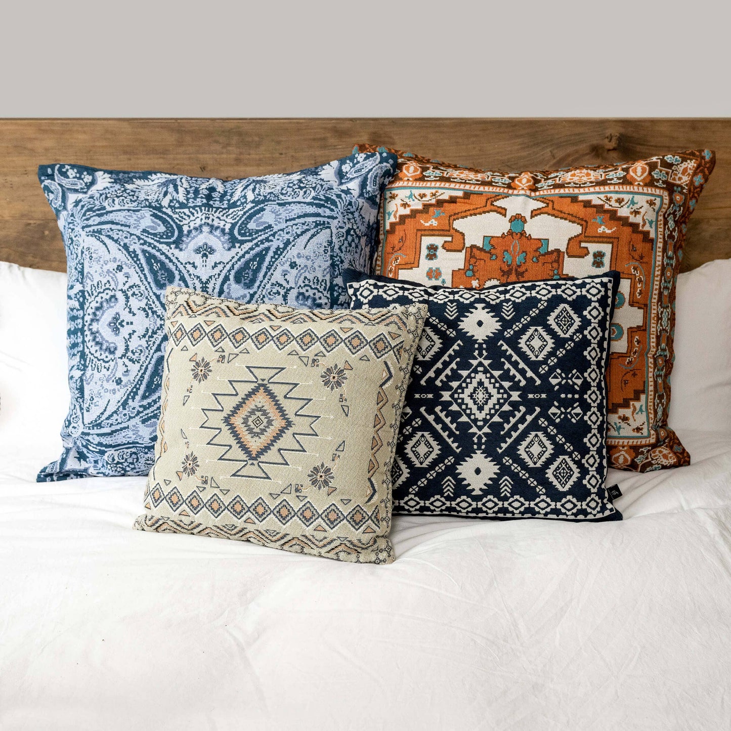 'Yesterday' Woven Scatter Cushion Cover: 45cm x 45cm