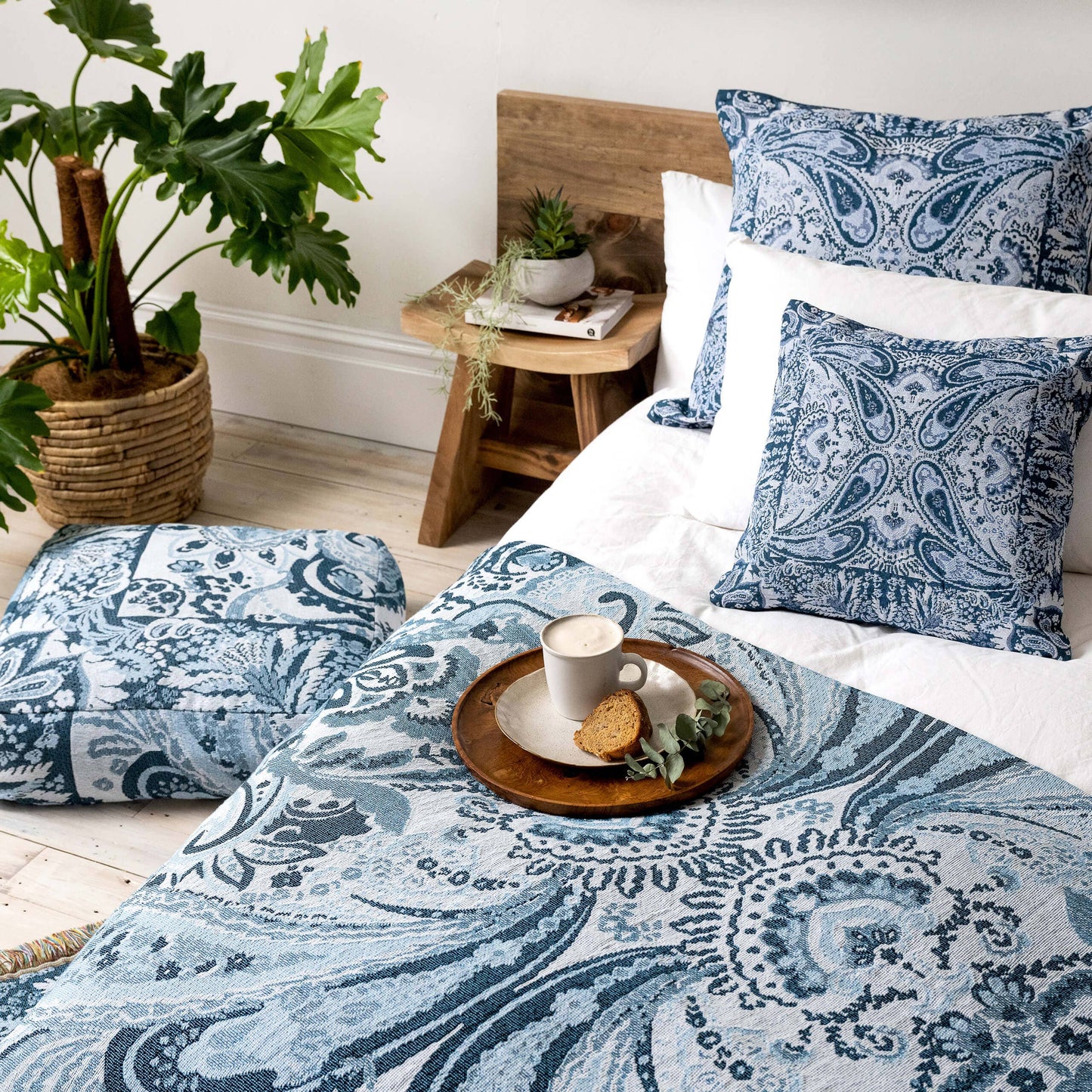 'Yesterday' Woven Scatter Cushion Cover: 45cm x 45cm