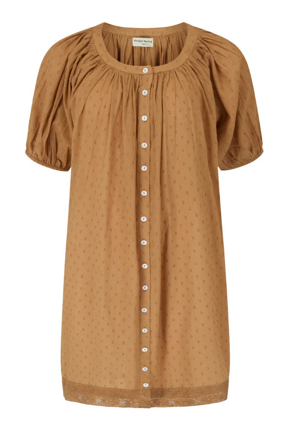 Camille Smock Dress - Pecan