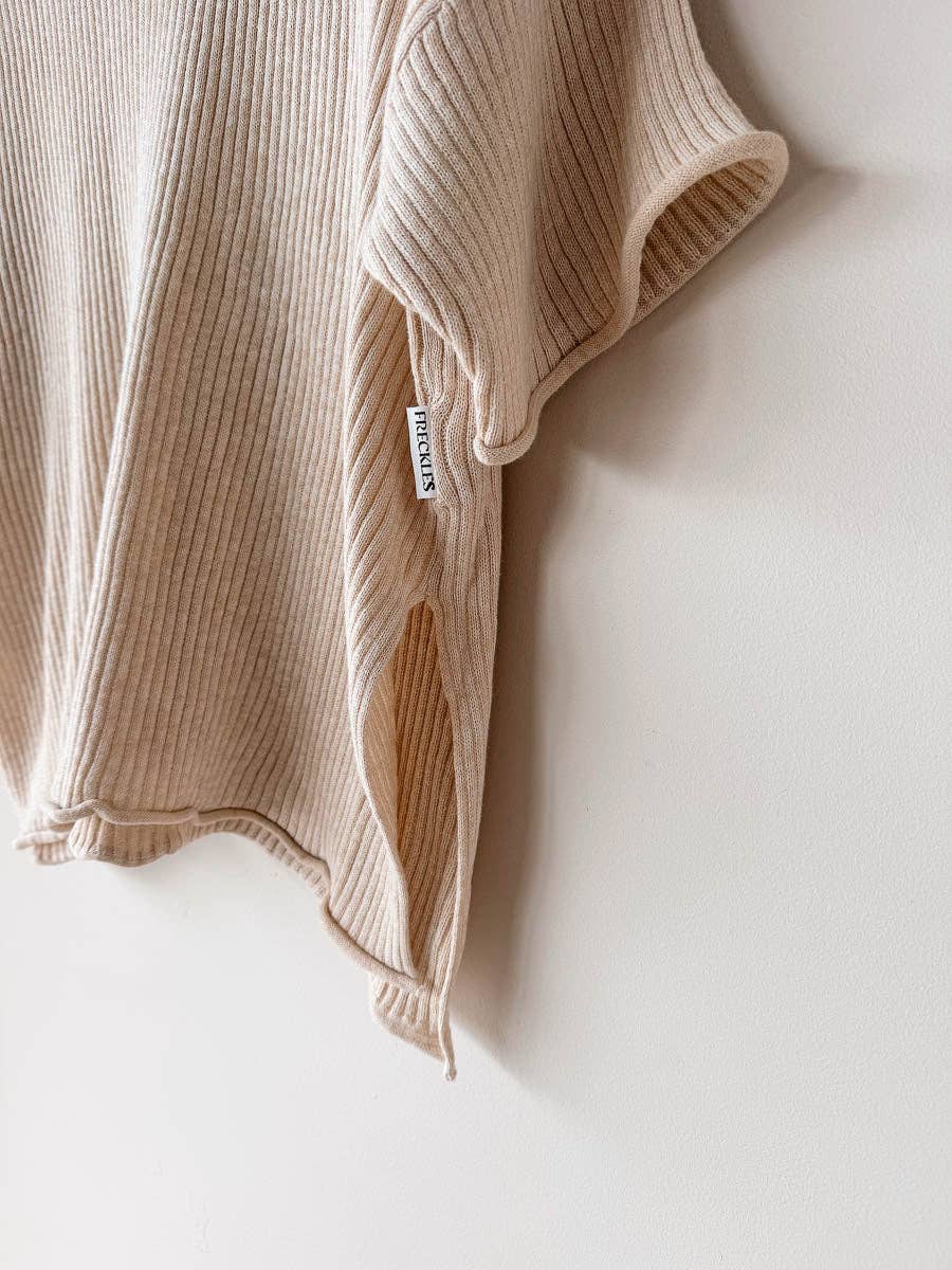 Women's Fine Rib Top - Sand