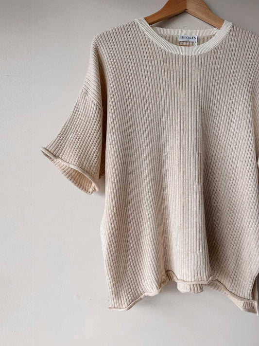 Women's Fine Rib Top - Sand