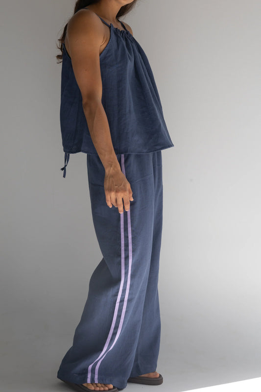 Linen Pant - Navy