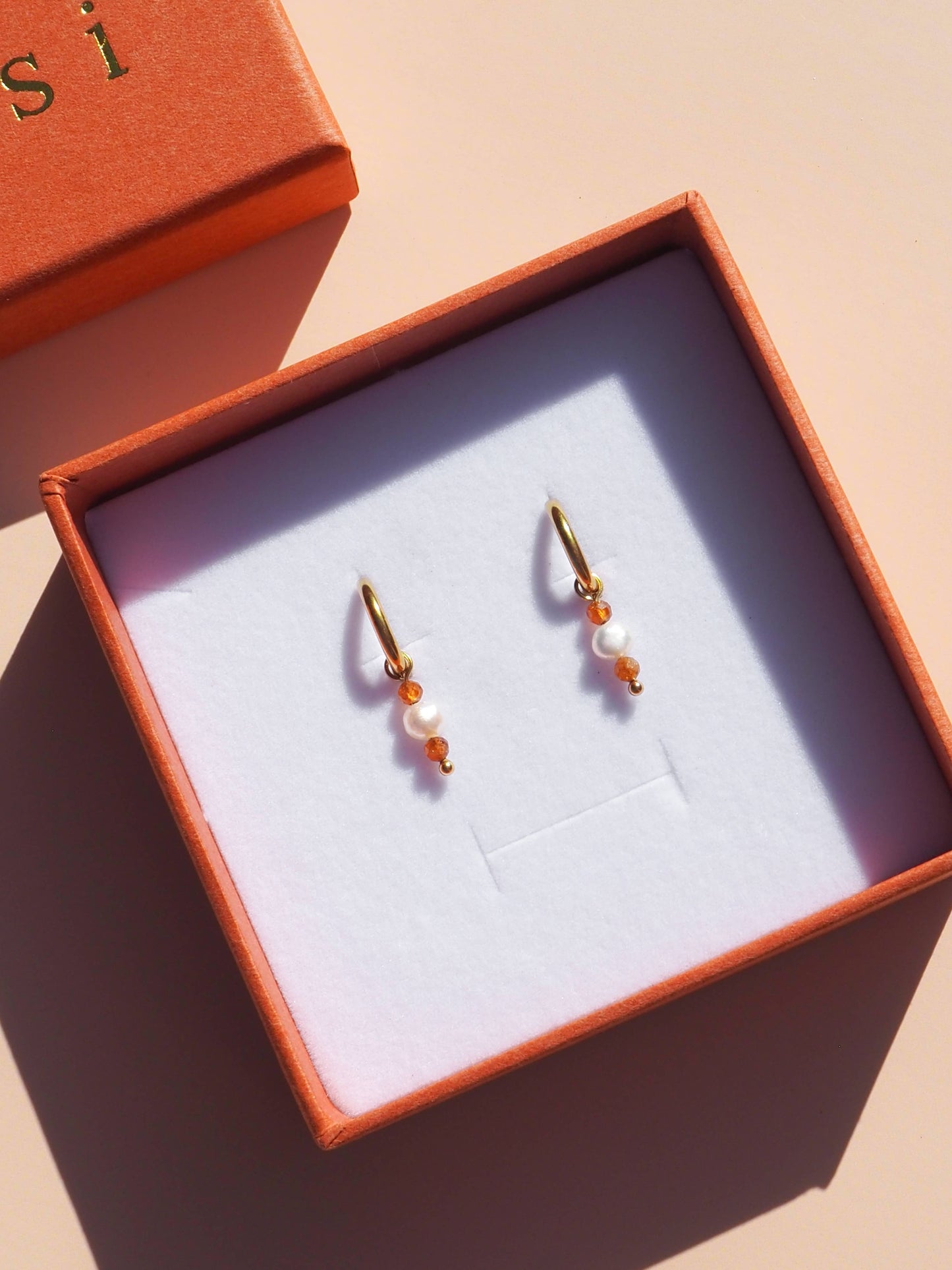 Freshwater Pearl & Gemstone Stack Hoops: Amazonite