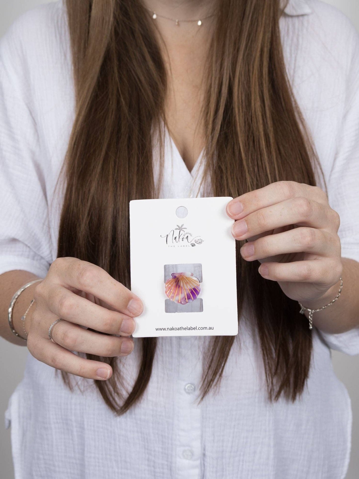 Claw Clip -- Clam Shell - Acetate - Small - Sea Life