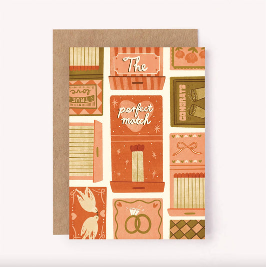 The Perfect Match card - Wedding Engagement Anniversary Love